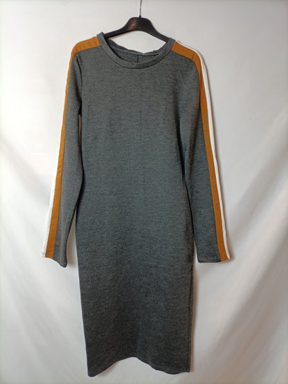 OTHERS. Grey striped midi dress Your(s)