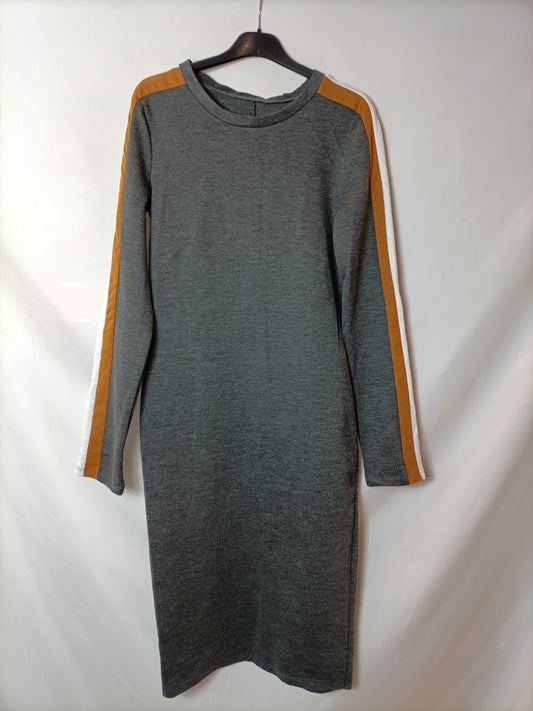 OTHERS. Grey striped midi dress Your(s)