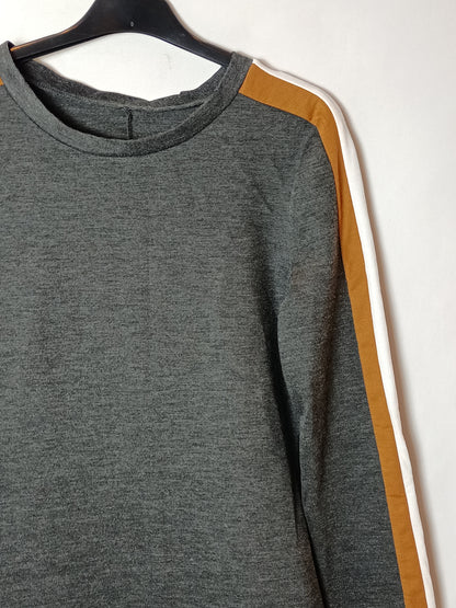 OTHERS. Grey striped midi dress Your(s)