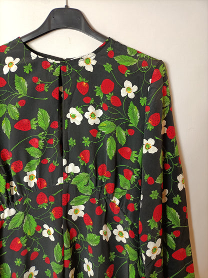 ZARA. Mono corto flores T.m