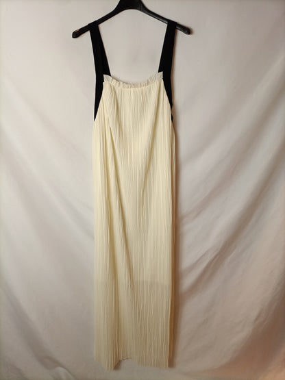ZARA. Vestido midi plisado T.m