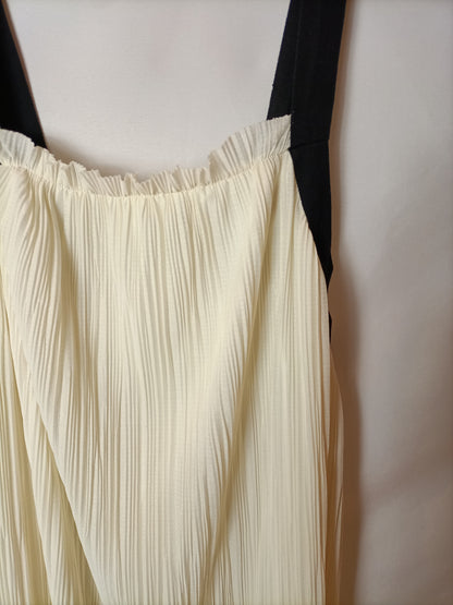ZARA. Vestido midi plisado T.m