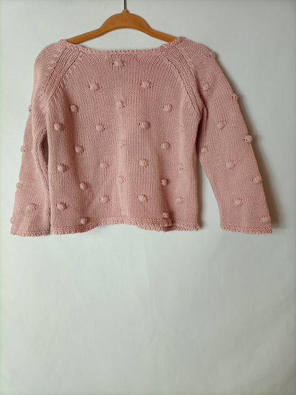 NUTS. Pink bobble cardigan. Size 12 M