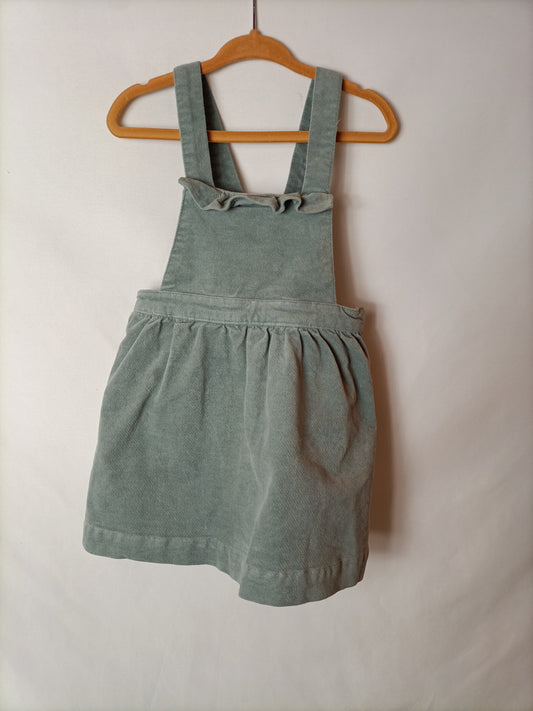 GOCCO. Textured blue pinafore dress. Size 2-3 years