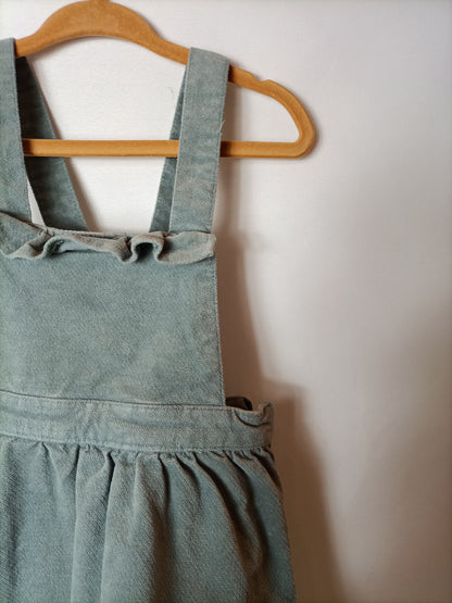 GOCCO. Textured blue pinafore dress. Size 2-3 years