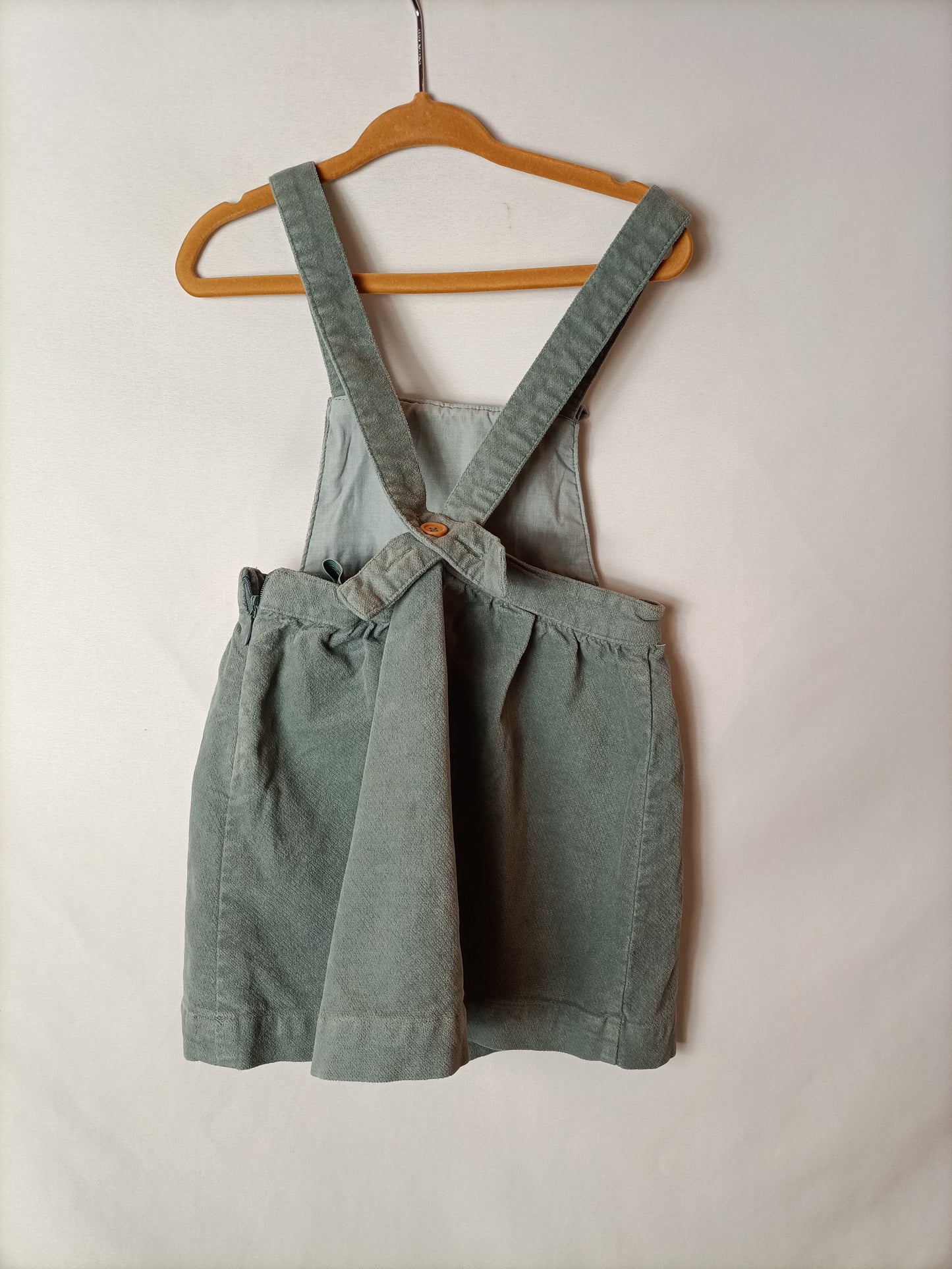 GOCCO. Textured blue pinafore dress. Size 2-3 years