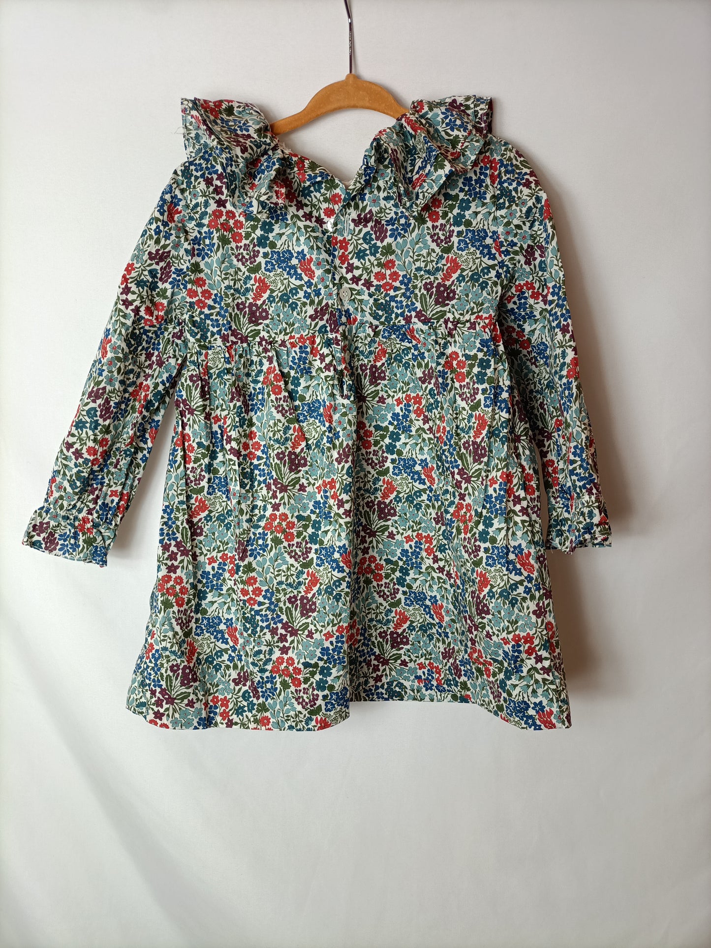 GOCCO. Vestido estampado flores. T 2-3 años