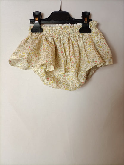 MICANESU. Floral ruffle diaper cover. Size l