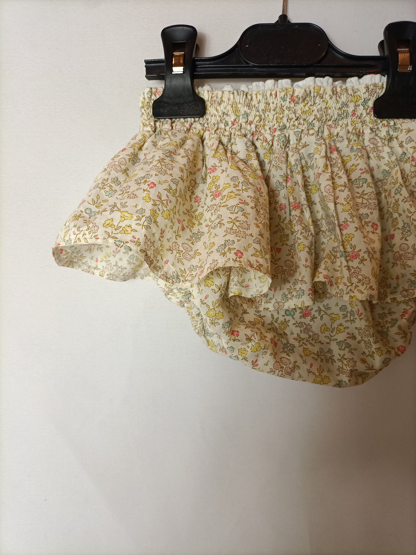 MICANESU. Floral ruffle diaper cover. Size l