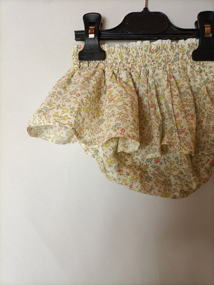 MICANESU. Floral ruffle diaper cover. Size l