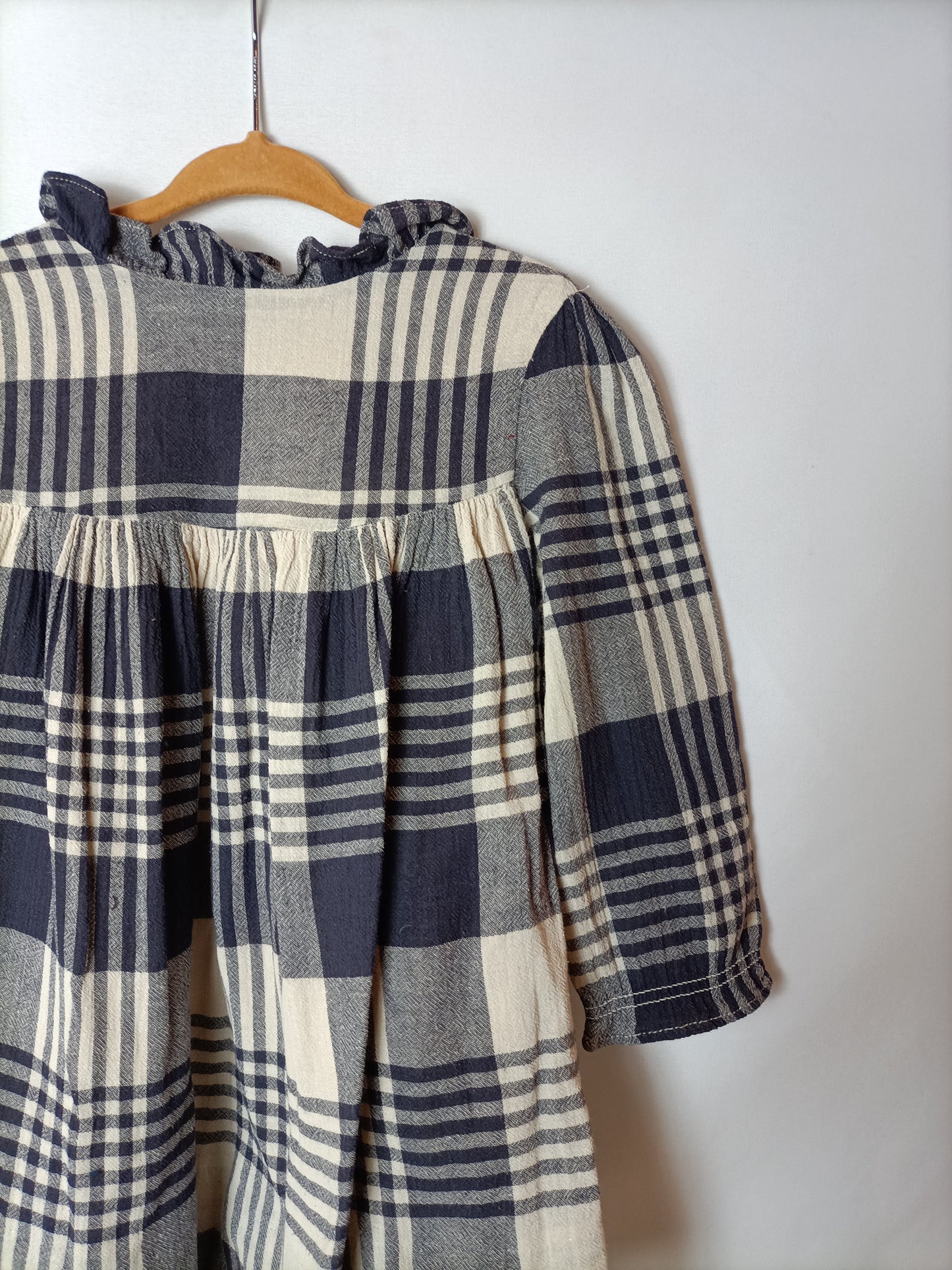 GOCCO. Blue plaid dress. Size 2-3 years