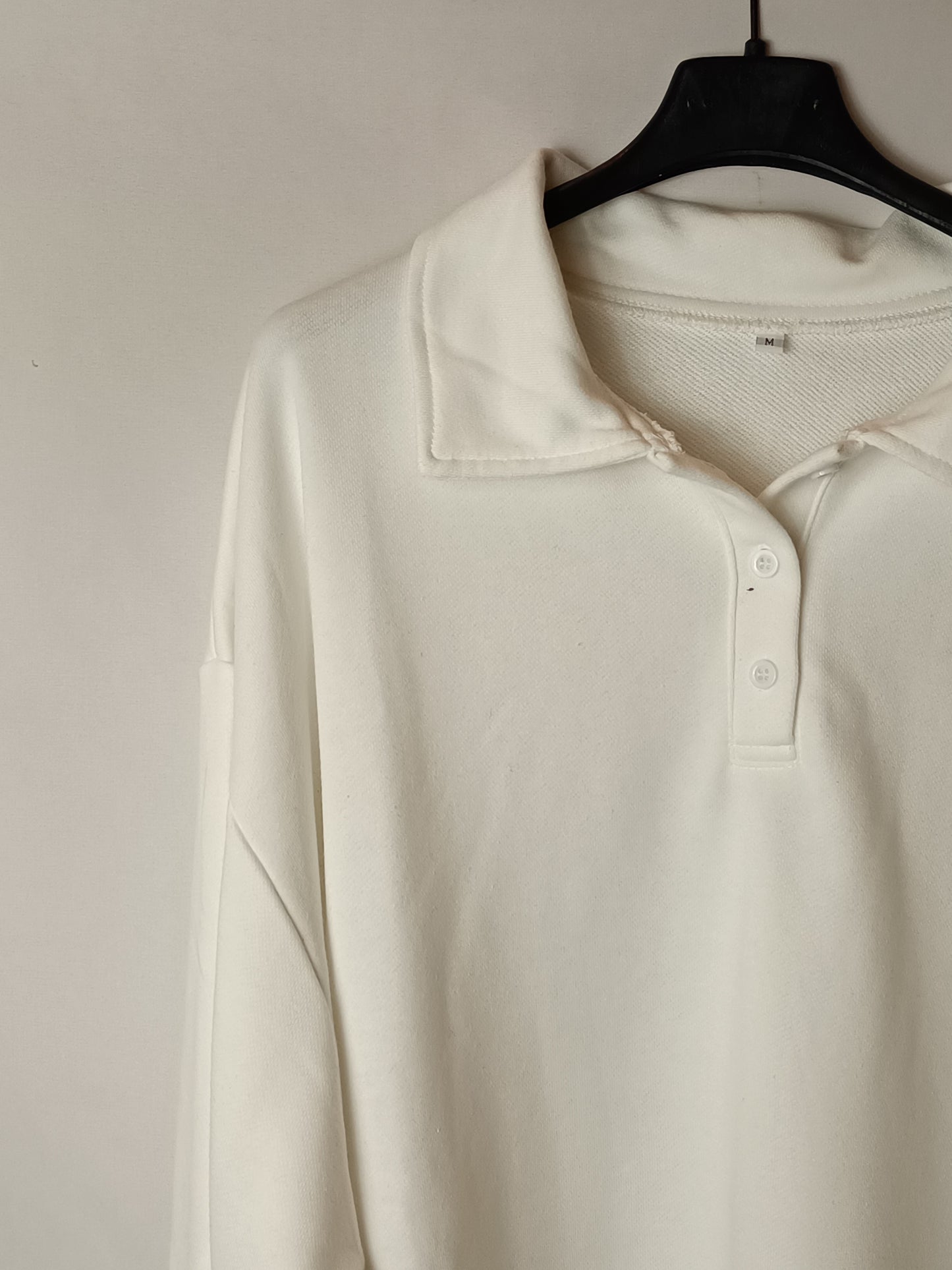 OTRAS. Sudadera blanca oversized T.m