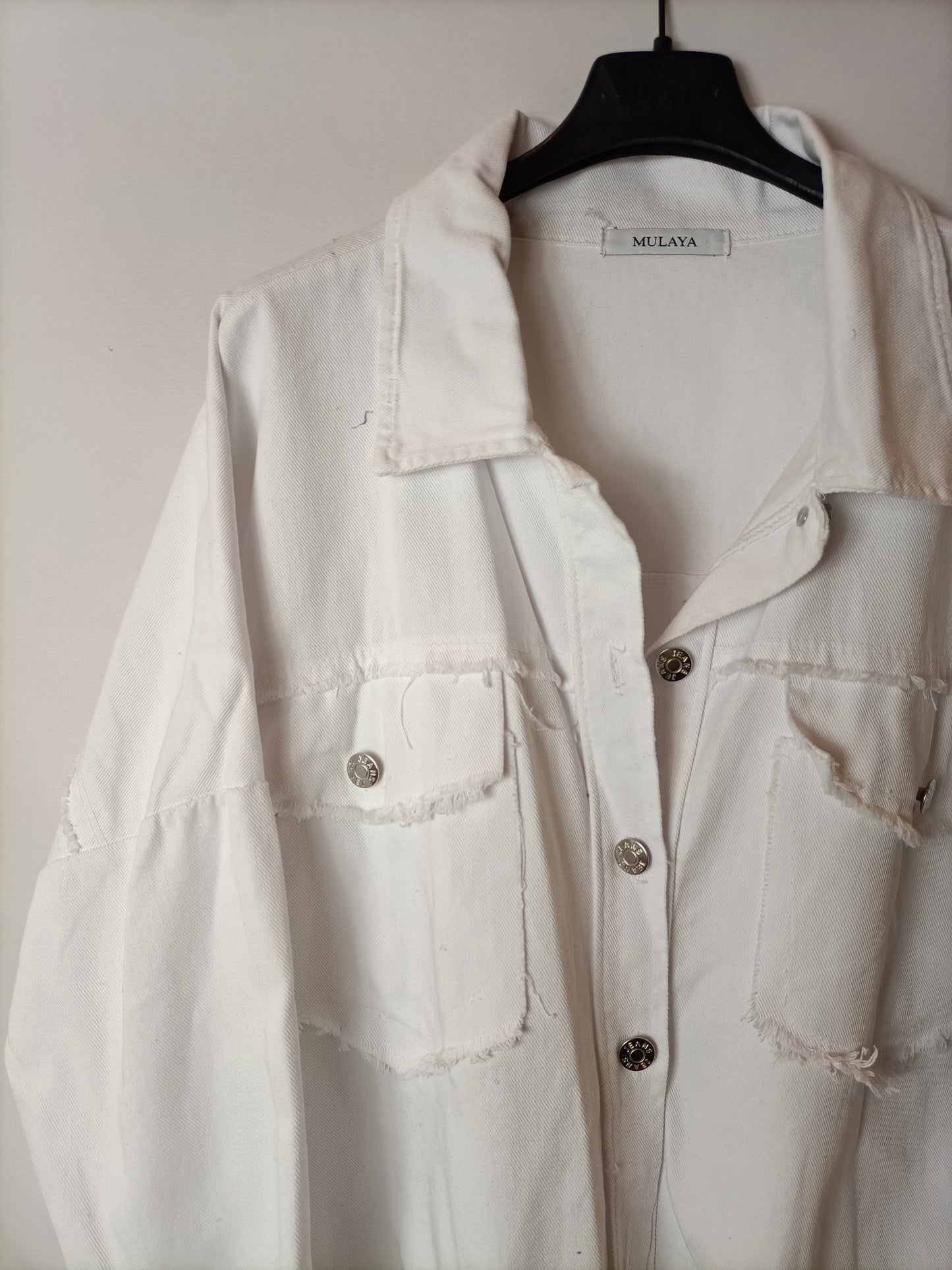 MULAYA. Chaqueta/sobrecamisa denim banca Tu(s/m)