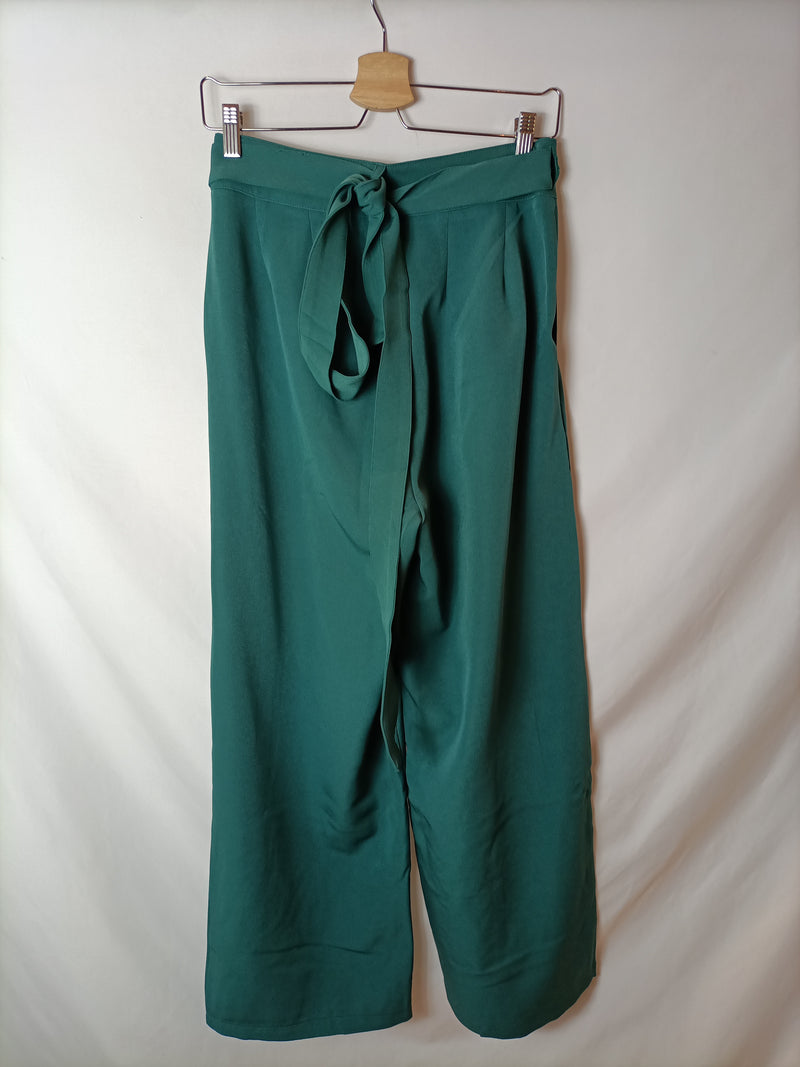 MOLLY BRACKEN. Pantalón ancho verde T.xs