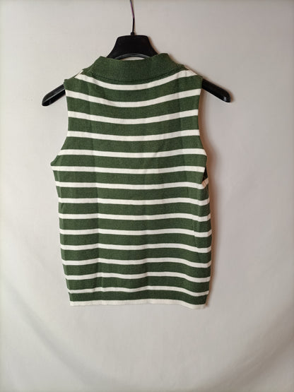 OTRAS. Top/chaleco punto rayas T.xs/s