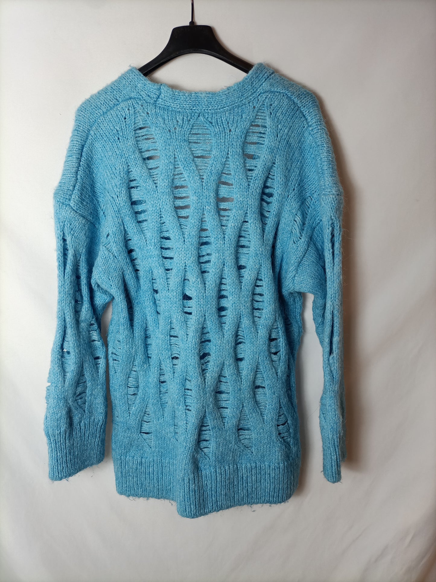 ZARA. Jersey azul ochos T.s