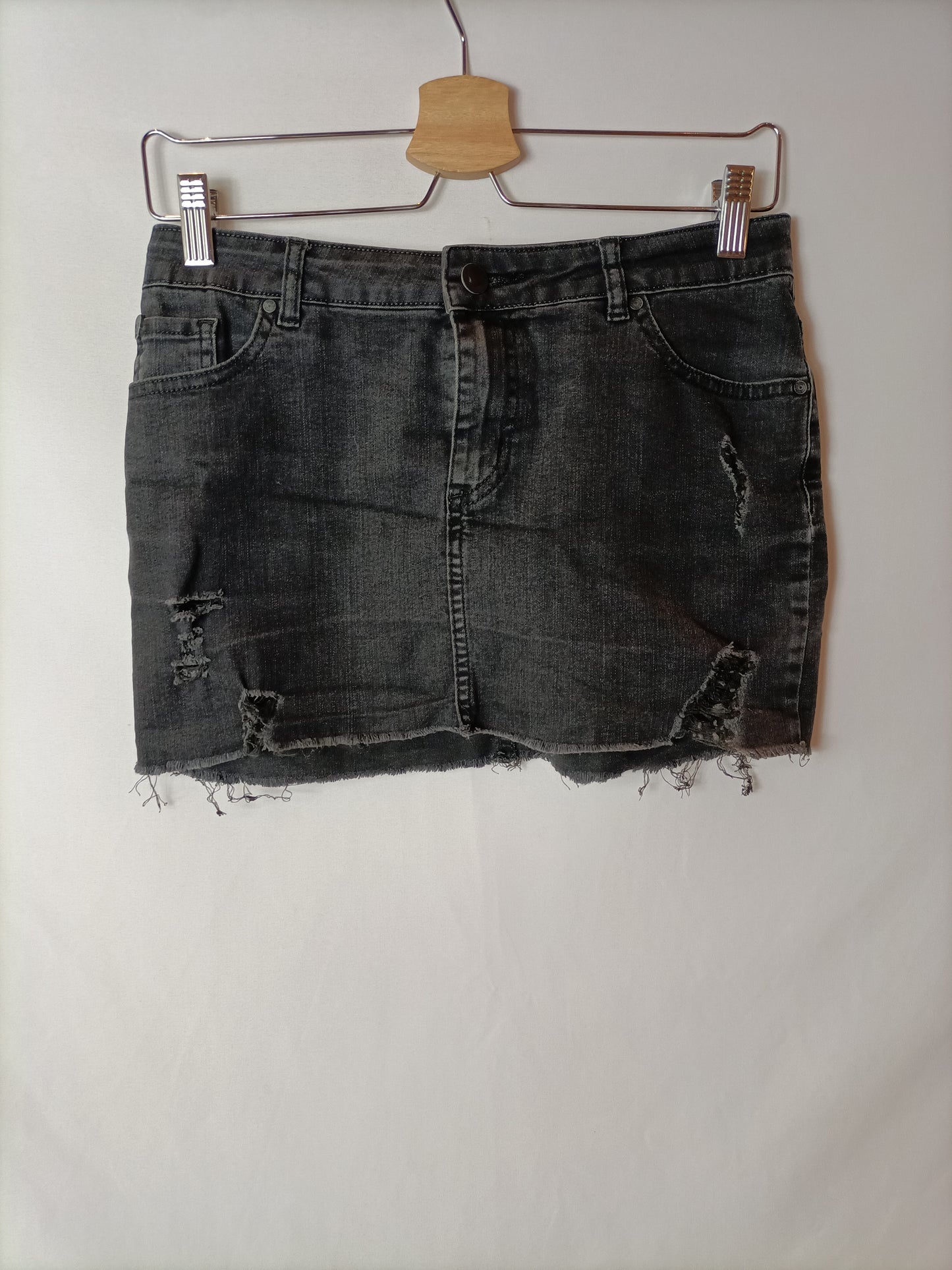 RAPSODIA. Falda negra rotos T.u(36)