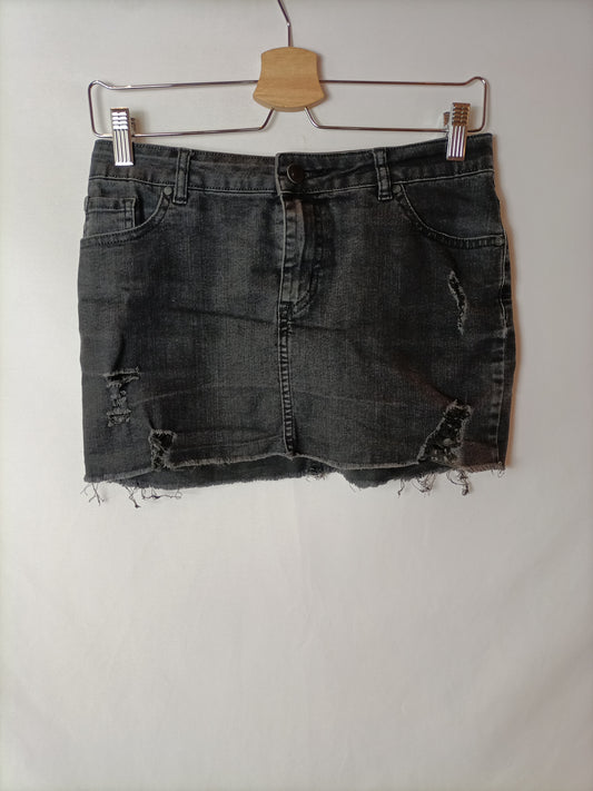 RAPSODIA. Falda negra rotos T.u(36)