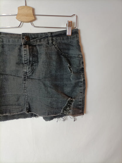 RAPSODIA. Falda negra rotos T.u(36)