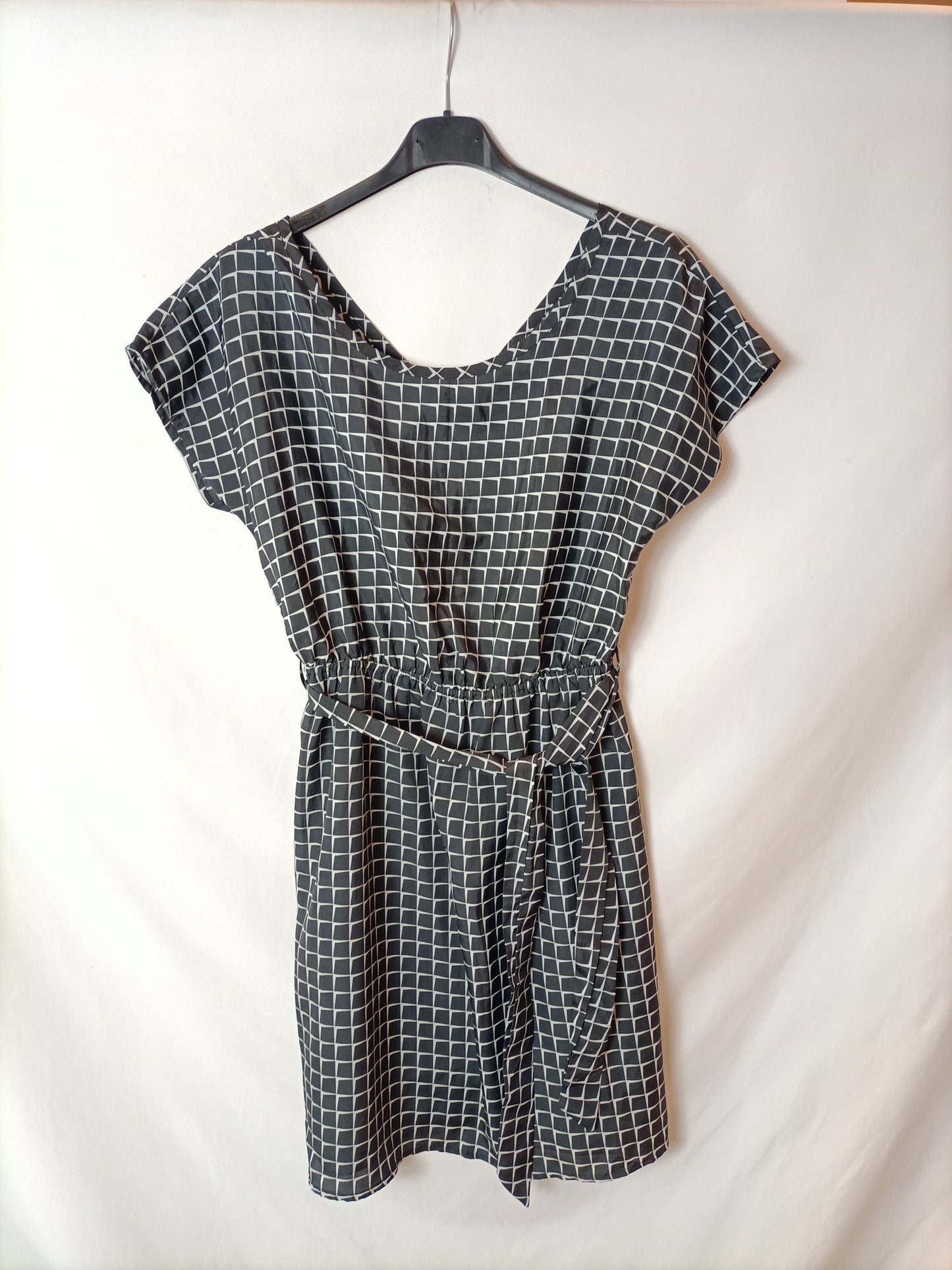 CAFESIE73. Vestido corto cuadros T.m