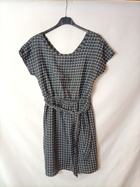 CAFESIE73. Vestido corto cuadros T.m