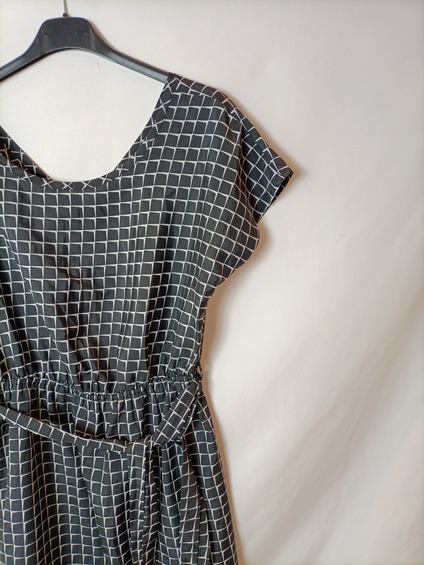 CAFESIE73. Vestido corto cuadros T.m