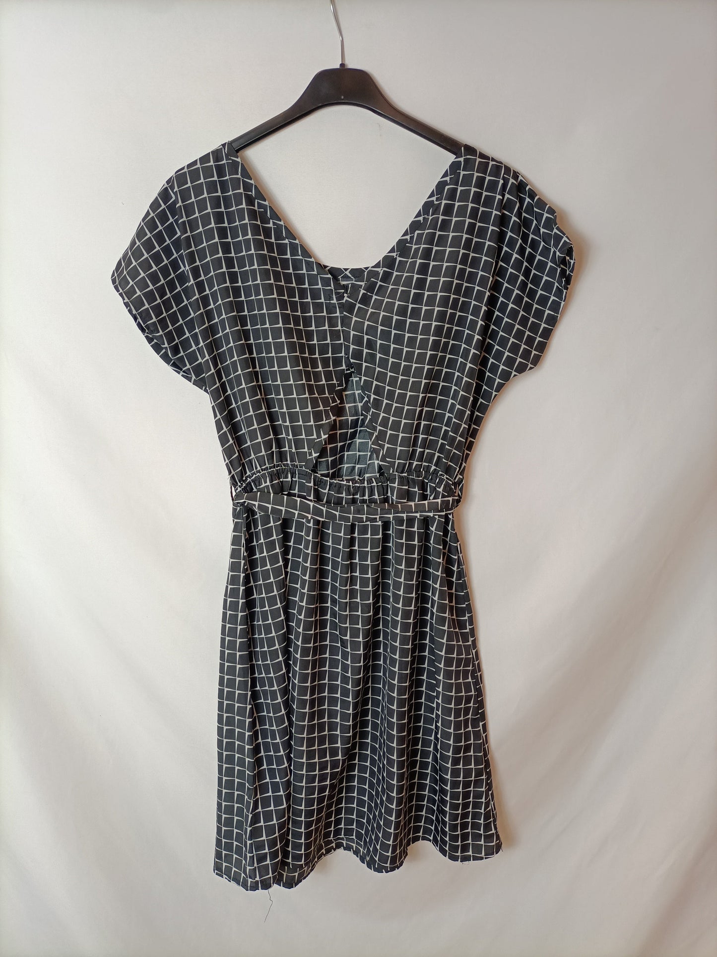 CAFESIE73. Vestido corto cuadros T.m