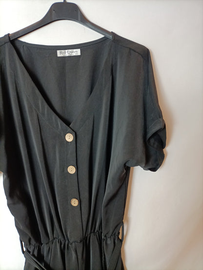 RED QUEEN. Short black jumpsuit Ts/m