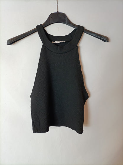 ZARA. Top negro halter T.S