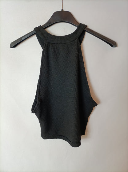 ZARA. Top negro halter T.S