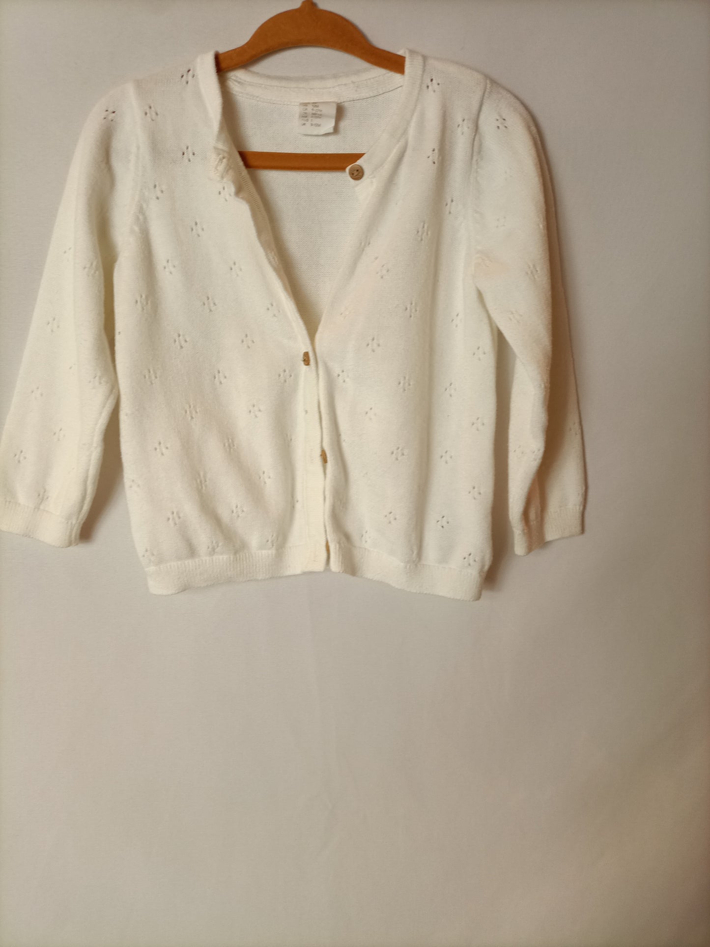 H&amp;M. White cardigan. Size 9-12 months