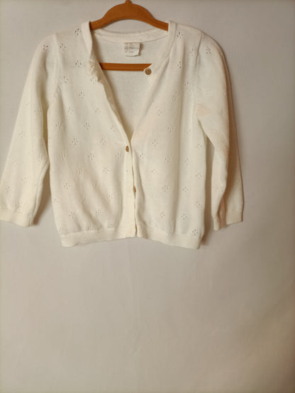 H&amp;M. White cardigan. Size 9-12 months