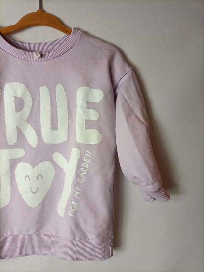 LEFTIES BABY. Lilac sweatshirt. T 12-18 months