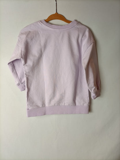 LEFTIES BABY. Lilac sweatshirt. T 12-18 months