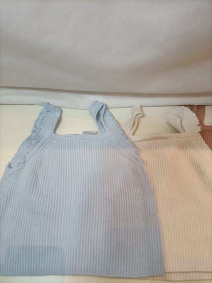 ZARA. 3-pack ribbed tops. Size 9-12 months