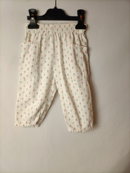 ZARA. Floral denim trousers. Size 9-12 months