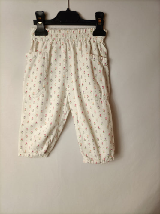 ZARA. Floral denim trousers. Size 9-12 months