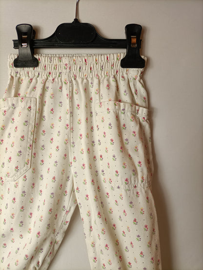 ZARA. Floral denim trousers. Size 9-12 months