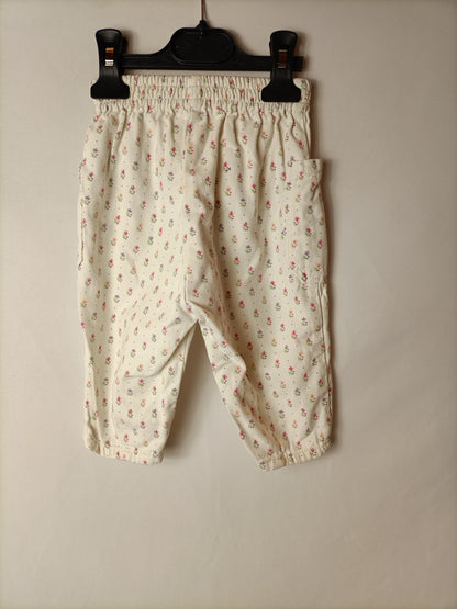 ZARA. Floral denim trousers. Size 9-12 months