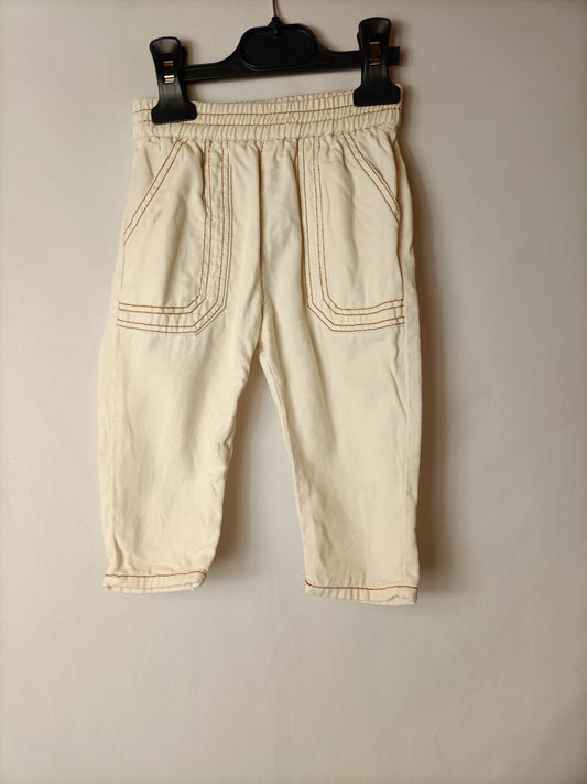 ZARA. Beige trousers with seams. Size 9-12 months