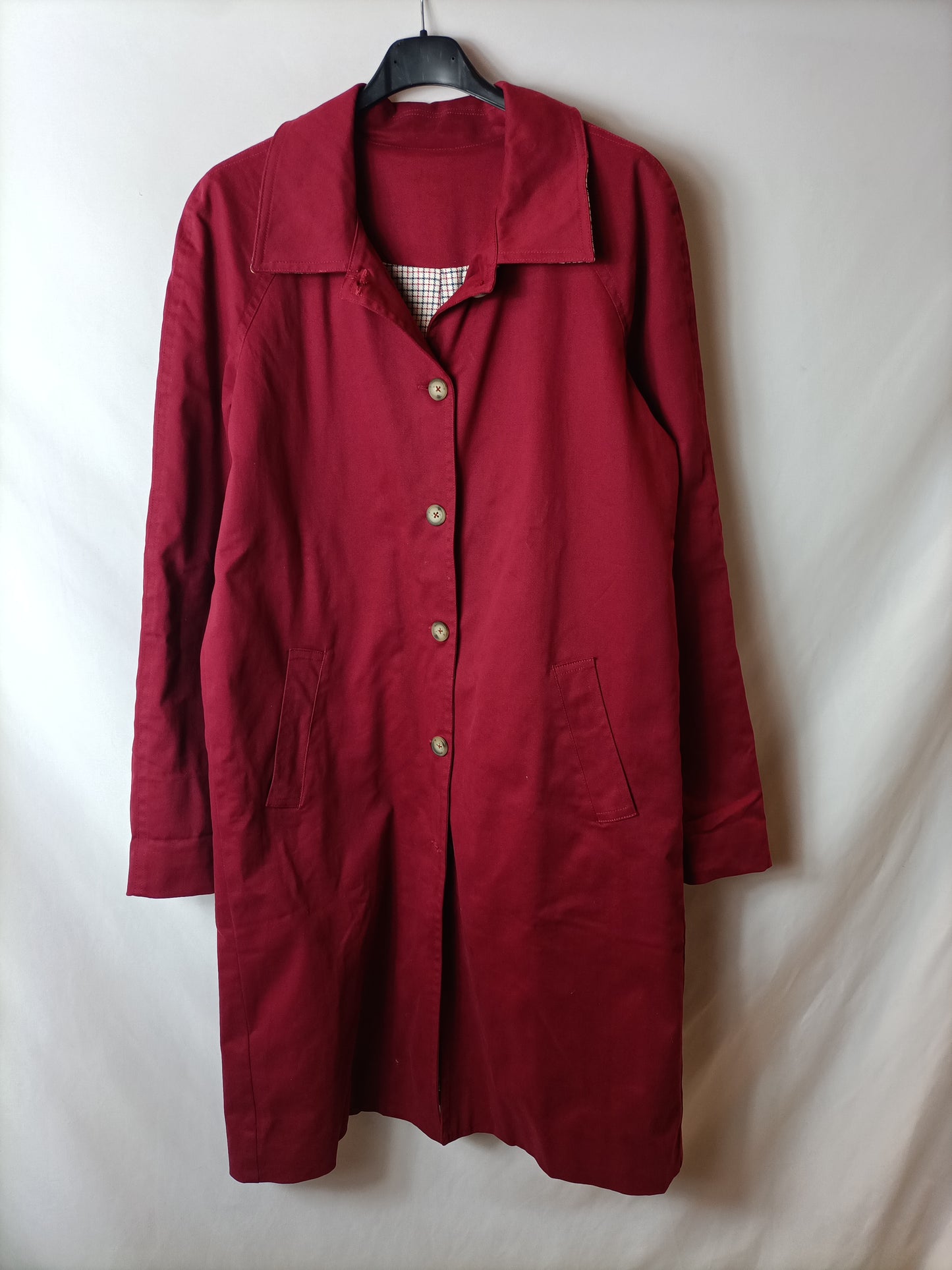 OTHERS. Burgundy parka/trench coat Yours