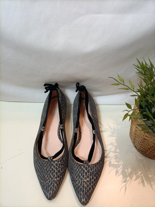 MOMOC. Manoletinas bicolor grises T.37