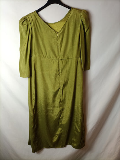 MOMILA. Green Ts midi dress