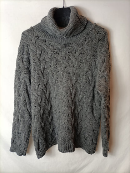 ELAIA. Jersey gris ochos T.m