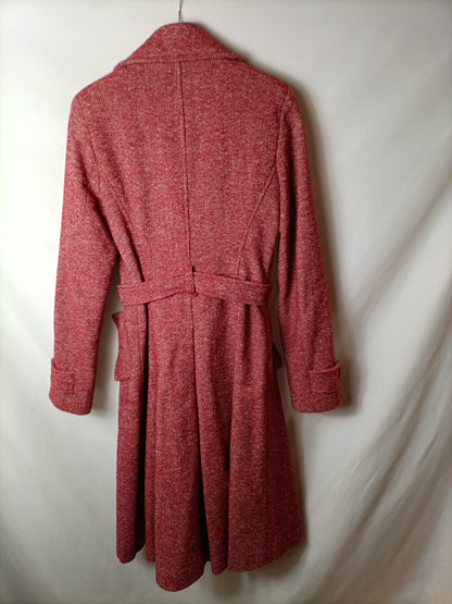 SAILOR. Abrigo jaspeado rojo y blanco T.l