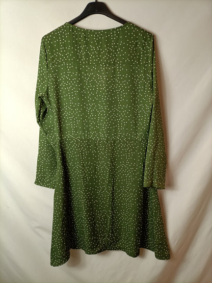 BEHULAH. Vestido verde lunares. T M