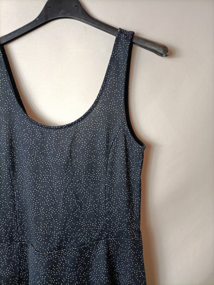 H&M. Vestido mini lunares azul. T S
