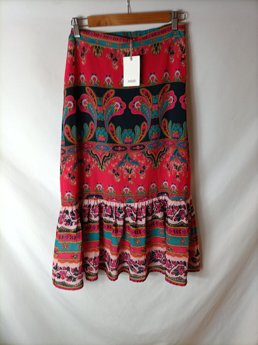 MIOH. Falda midi estampado T.s