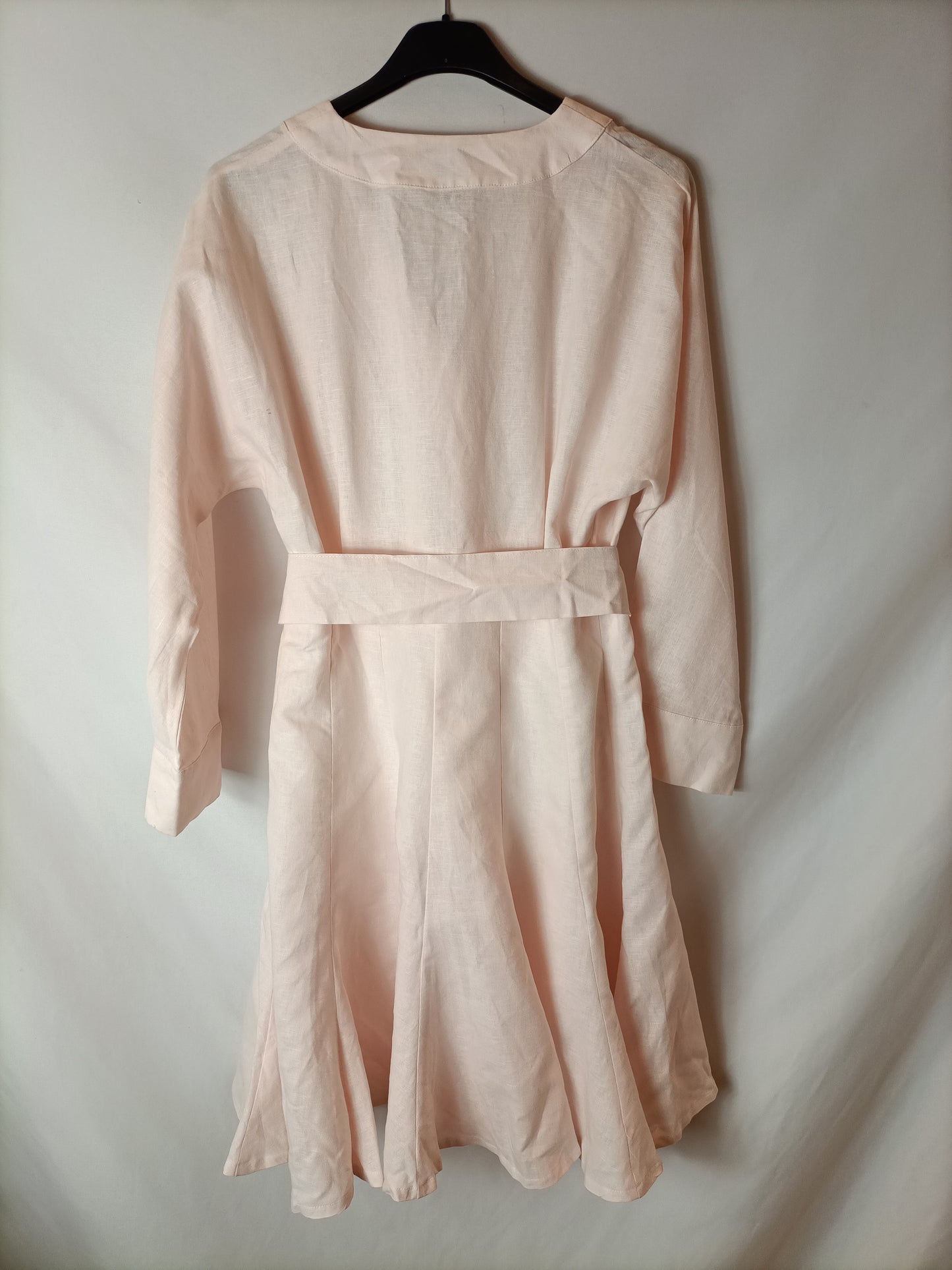 BY PAULA JUNYET. Vestido lino rosa T.s