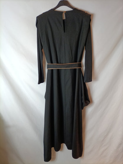 IQ COLLECTION. Vestido negro largo T.s/m
